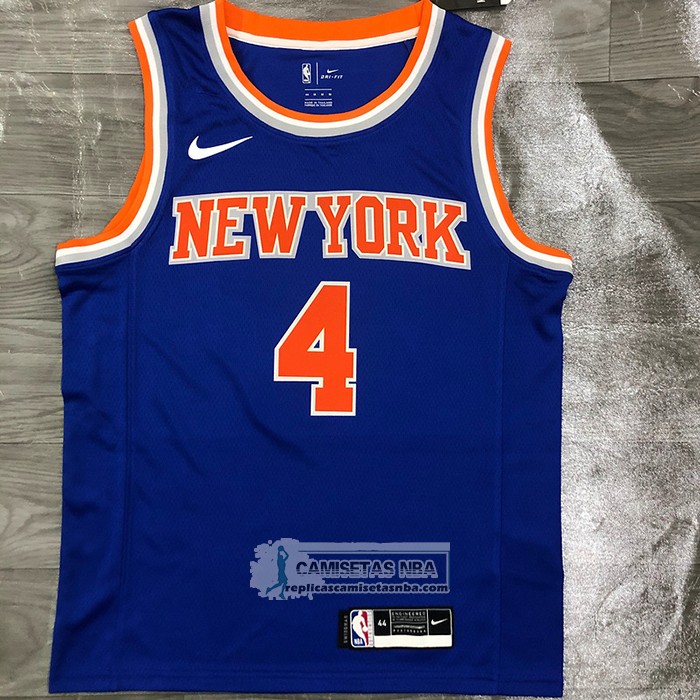 Camiseta New York Knicks Derrick Rose NO 4 Icon Azul